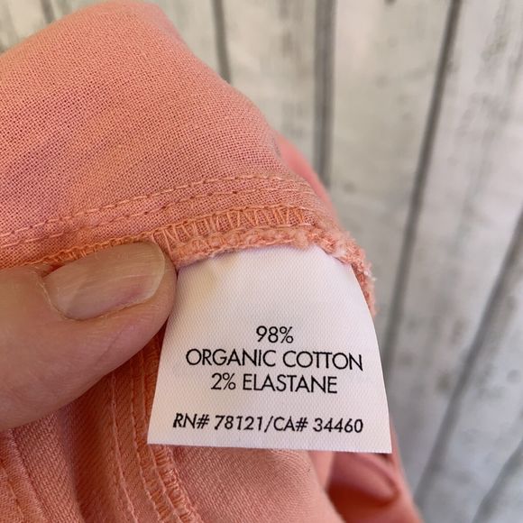 Eileen Fisher Woman 5 Pocket Lean Jean Organic Cotton Size 22W Stretch Peach - Picture 8 of 12